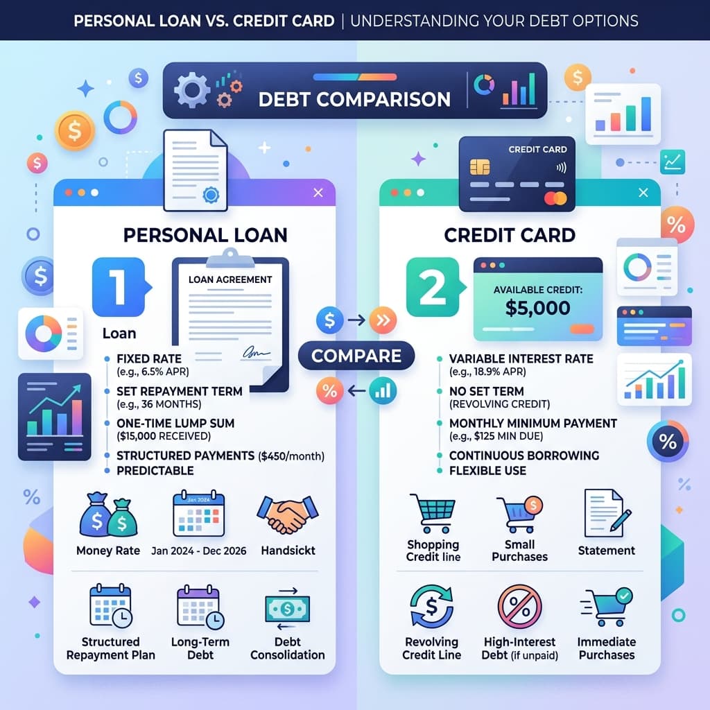 Personal Loan vs Credit Card: Which Debt is Cheaper?